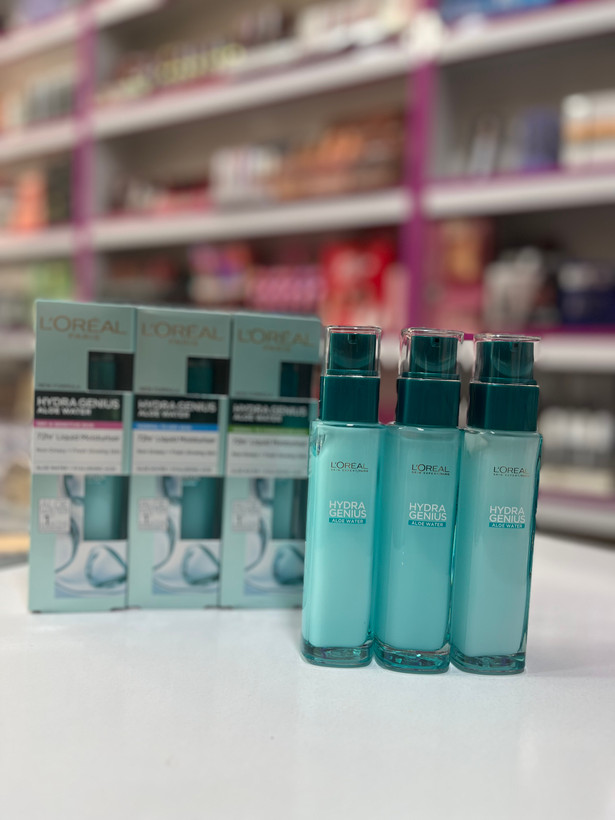 سرم آبرسان لورآل 72 ساعته مناسب پوست حساس و خشک 70 میل L’Oreal Paris Hydra Genius Aloe Wate