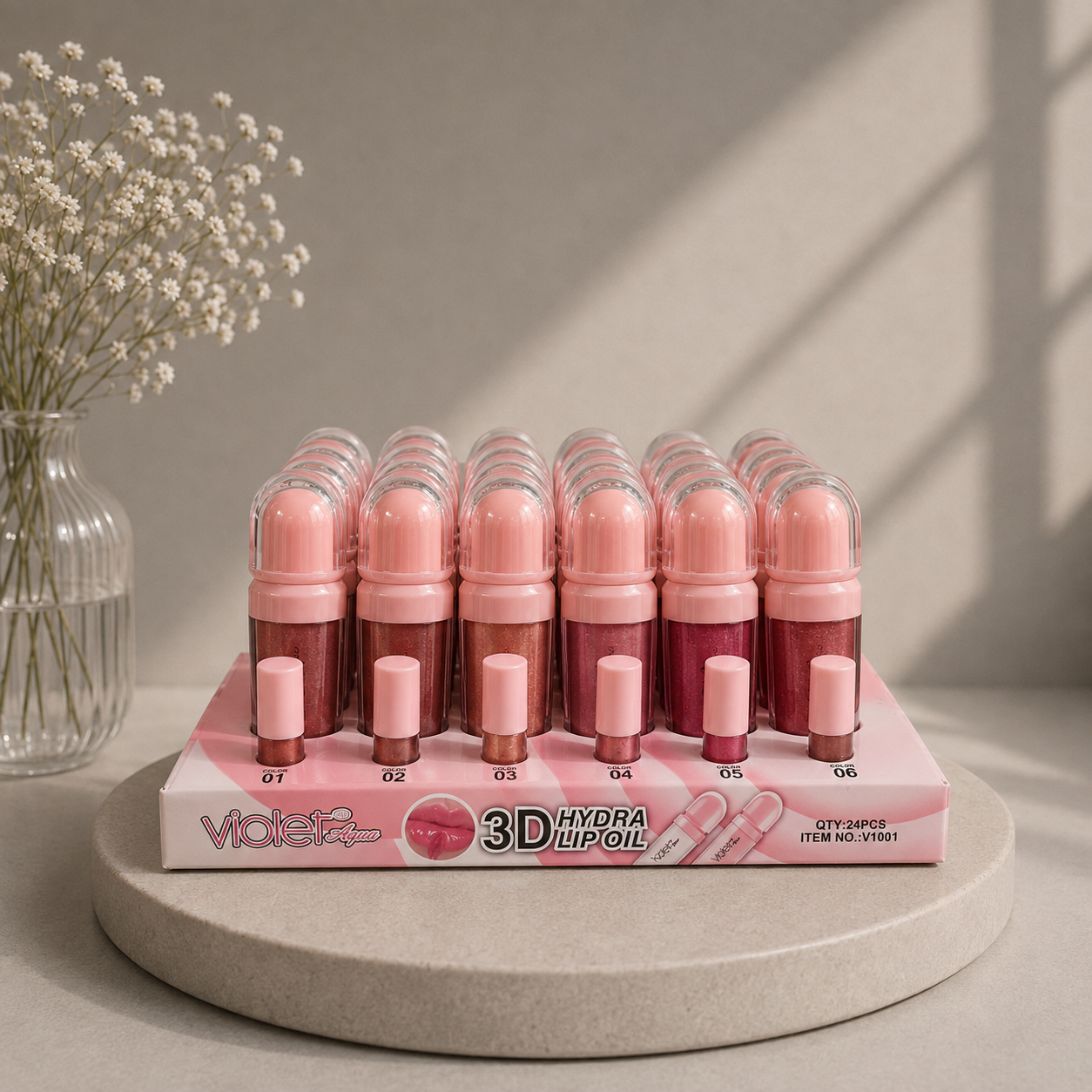 لیپ گلاس Violet Aqua 3D Hydra Lip Oil