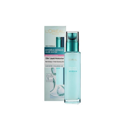 سرم آبرسان لورآل 72 ساعته مناسب پوست حساس و خشک 70 میل L’Oreal Paris Hydra Genius Aloe Wate