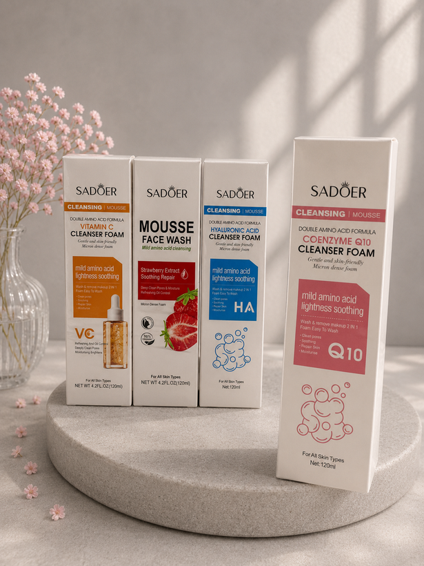 فوم شستشوی صورت کوآنزیم Q10 سادور | SADOER Q10 Cleansing Mousse