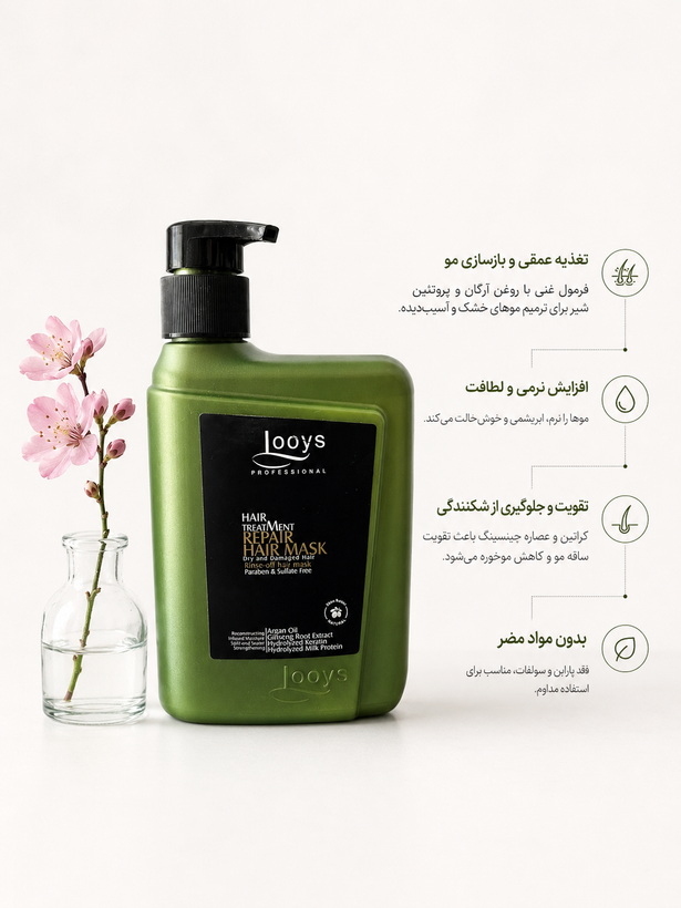 ماسک مو ترمیمکننده و احیاکننده Looys Professional