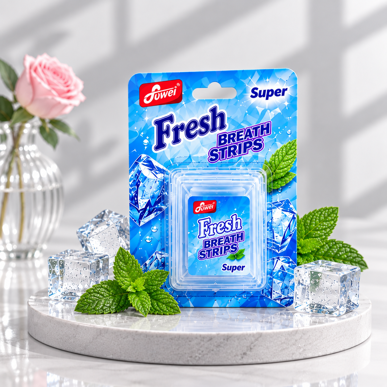 نوار خوشبوکننده دهان Juwei مدل Fresh Breath Strips Super 🌿❄