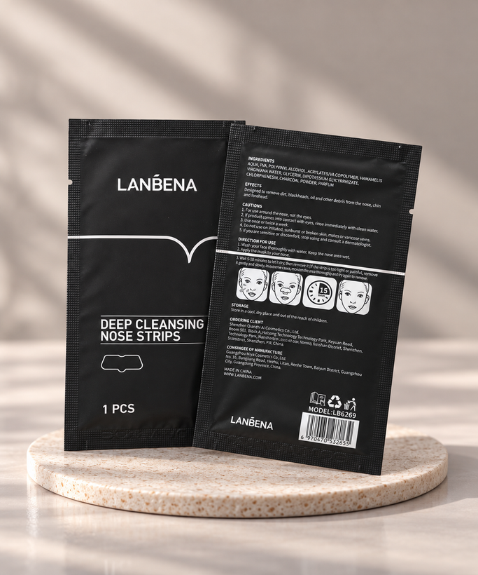 چسب بینی ساشه ایی لانبنا نوار پاککننده عمیق منافذ بینی LANBENA | Deep Cleansing Nose Strips