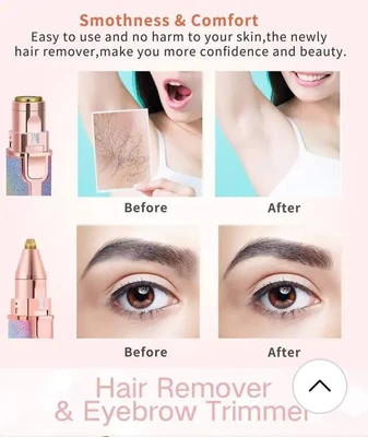 دستگاه اصلاح ابرو و موهای زائد صورت ۲ کاره | Rechargeable Eyebrow Trimmer ✨