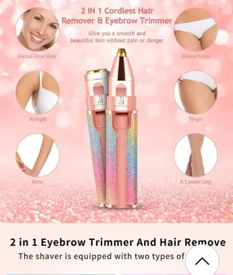 دستگاه اصلاح ابرو و موهای زائد صورت ۲ کاره | Rechargeable Eyebrow Trimmer ✨