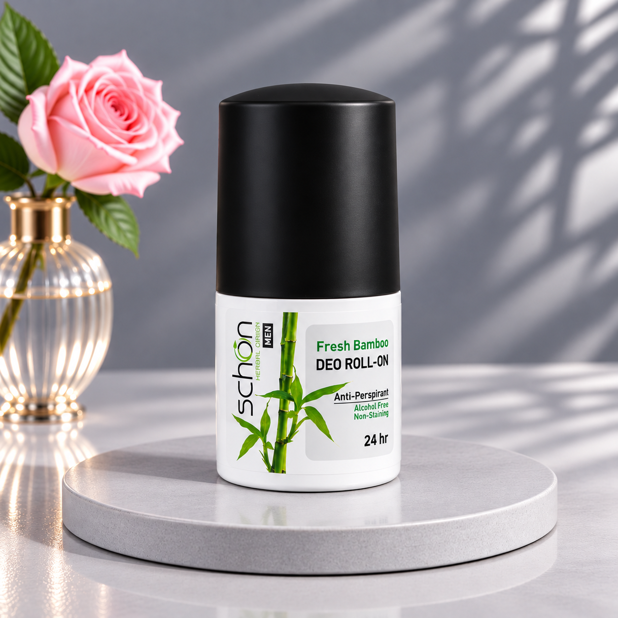 مام رول ضدتعریق مردانه شون مدل فرش بامبو Schon Fresh Bamboo حجم ۵۰ میلی‌لیتر 🌿