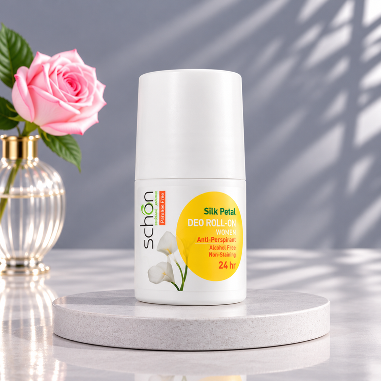 رول ضدتعریق زنانه شون مدل سیلک پتال Schon Silk Petal حجم ۵۰ میلیلیتر 🌸